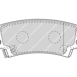 Brake Pads Rear Toyota Allex (01 07) Corolla (02 07) Runx (03 07) (FERODO FDB1574) (SET LH & RH Wheel) Brake Pads FERODO