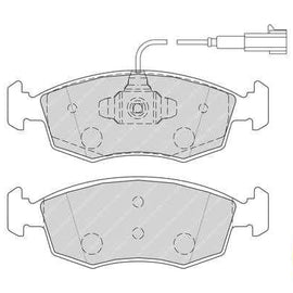 Front Brake Pads Fiat 500 0.9 TwinAir 2010-, Punto 1.2 1.4 2010-2016 ATE System (FDB4353) Brake Pads FERODO