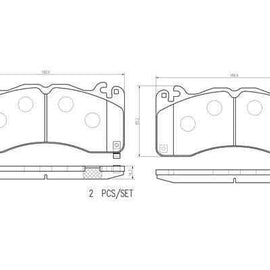 Front Brake Pads for Ford Mustang 2.3 EcoBoost & 5.0 V8 GT (671279) Brake Pads FERODO