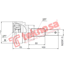 Outer CV Joint Renault Triber 1.0 B4D 2019 to Present Manual and Automatic RN3034 CV Joint Teknosa