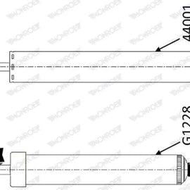 Shock Rear Ford Fiesta 2012> (MONROE)(G1228) Monroe