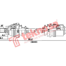Wheel Drive Driveshaft Complete Ford Fiesta,Bantam,Ka 2001-2008 (Lh) CV Joint Teknosa